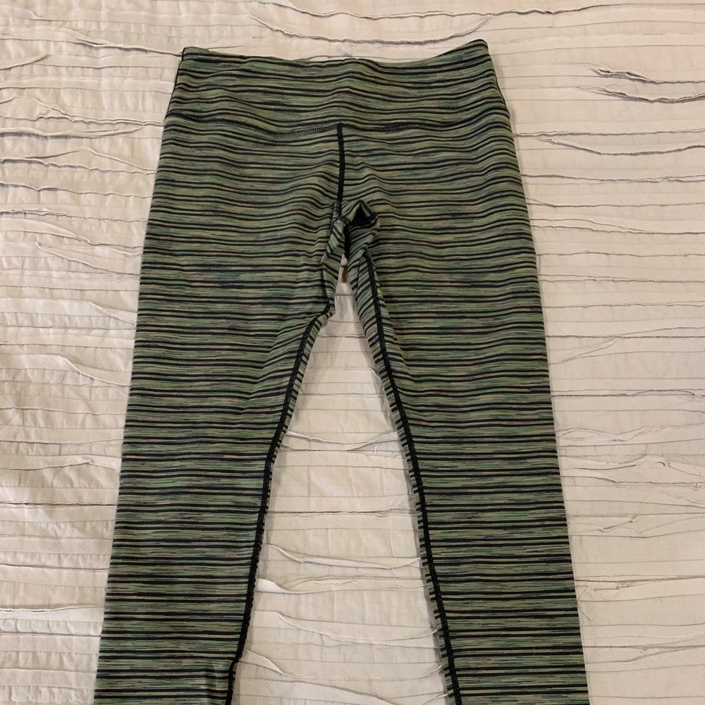 Glyder Green Striped Leggings